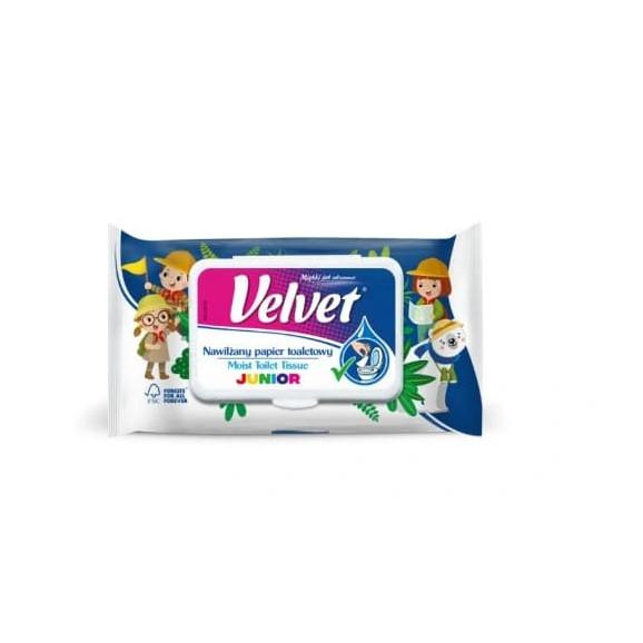 Velvet Junior, papier toaletowy nawilżany, z klipsem, 42 szt. - zdjęcie produktu