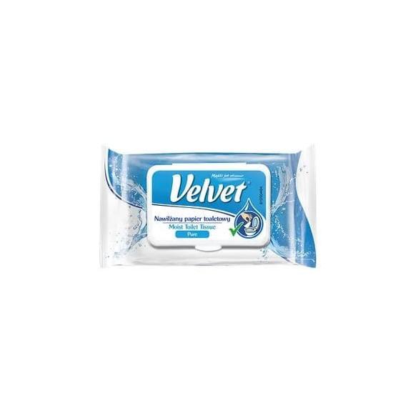 Velvet Pure, papier toaletowy nawilżany, z klipsem, 48 szt. - zdjęcie produktu