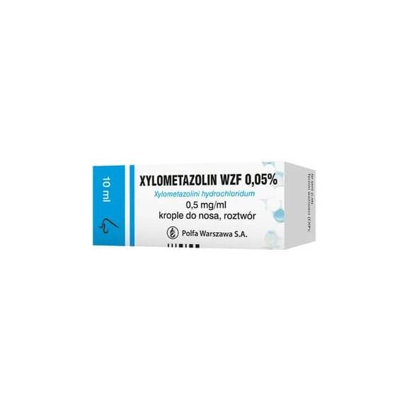 Xylometazolin WZF 0,05%, krople do nosa, roztwór, 10 ml - zdjęcie produktu