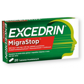 Excedrin MigraStop, tabletki powlekane, 20 szt. - zdjęcie produktu