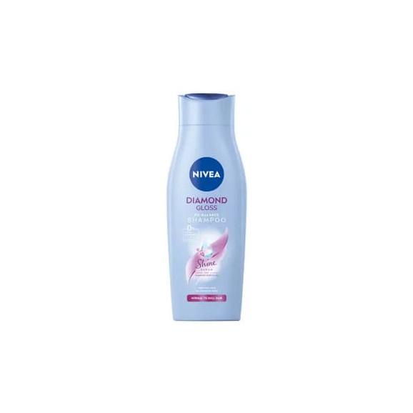 Nivea Diamond Gloss, łagodny szampon do włosów, nadający blask, 400 ml - zdjęcie produktu