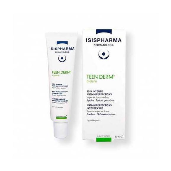 Isis Pharma Teen Derm α-PURE, krem zwalczający zmiany zapalne skóry trądzikowej, 30 ml - zdjęcie produktu