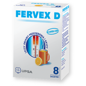 Fervex D, granulat do sporządzania roztworów doustnych, 8 saszetek - zdjęcie produktu