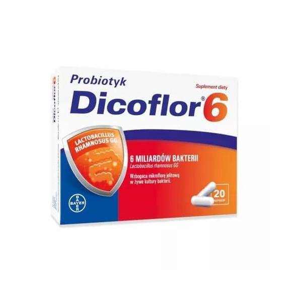 Dicoflor 6, probiotyk, kapsułki, 20 szt. - zdjęcie produktu