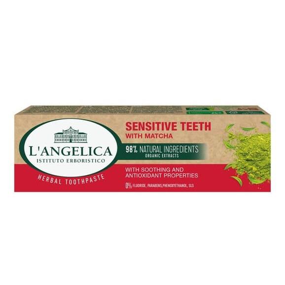 L'Angelica Sensitive Teeth With Matcha, pasta do zębów, 75 ml - zdjęcie produktu