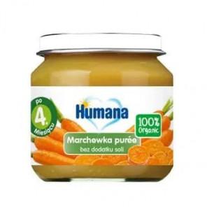 Humana 100% Organic, danie marchewka puree, po 4 miesiącu, 80 g - zdjęcie produktu