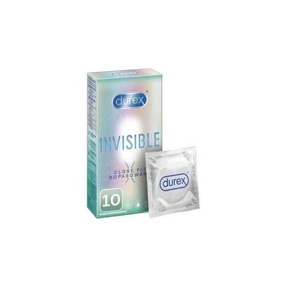 Durex Invisible Close Fit, prezerwatywy dopasowane, 10 szt. - zdjęcie produktu