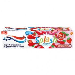 Aquafresh Splash Kids, pasta do zębów dla dzieci 3-8 lat, truskawkowa, 50 ml - zdjęcie produktu