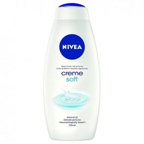 Nivea Creme Soft, kremowy żel pod prysznic z olejkiem migdałowym, 750 ml - zdjęcie produktu