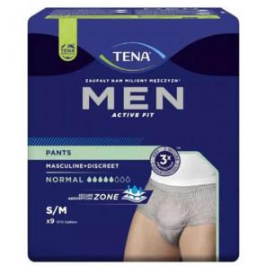 Tena Men Pants Normal Grey, majtki chłonne dla mężczyzn, rozmiar S/M, 9 szt. - zdjęcie produktu