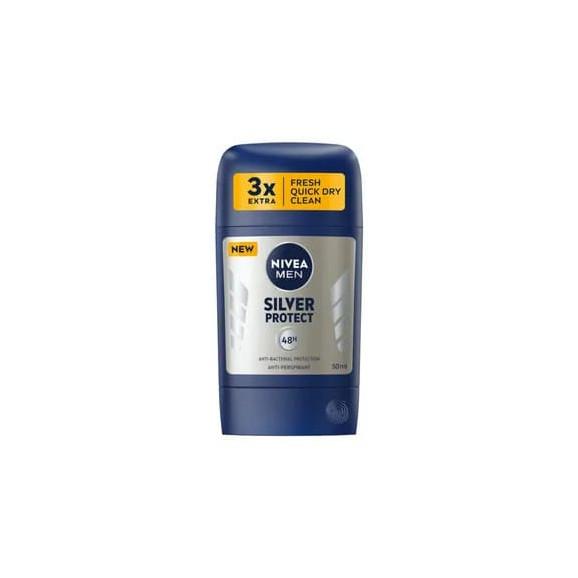 Nivea MEN Silver Protect 48h, antyperspirant w sztyfcie dla mężczyzn, 50 ml Nivea MEN Silver Protect 48h, antyperspirant w sztyfcie dla mężczyzn, 50 ml - zdjęcie produktu
