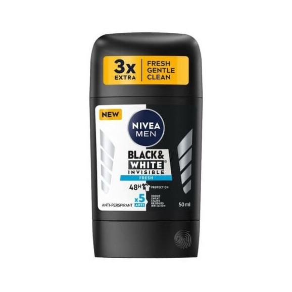 NIVEA MEN, Black&White Invisible, 50 ml NIVEA MEN, Black&White Invisible, 50 ml - zdjęcie produktu