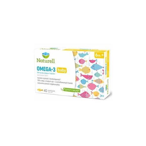 Naturell Omega-3 Baby, kapsułki twist-off, 40 szt. - zdjęcie produktu