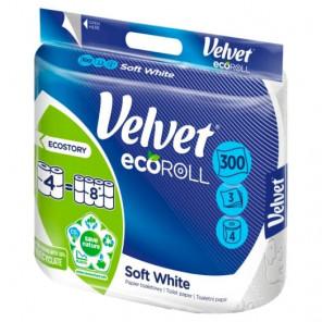 Velvet ECOroll, papier toaletowy, biały, 4 rolki, 1 szt. - zdjęcie produktu