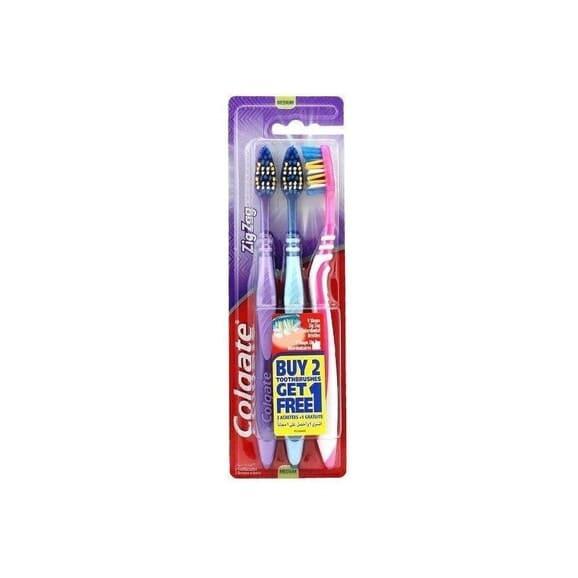 Colgate Zig Zag Medium, szczoteczka do zębów, 3 szt. - zdjęcie produktu