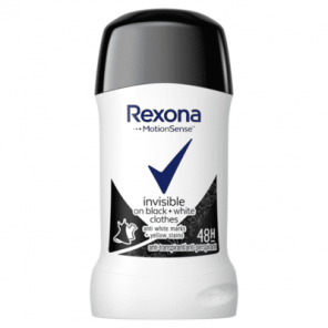 Rexona Invisible Black&White, antyperspirant, sztyft, 40 ml - zdjęcie produktu