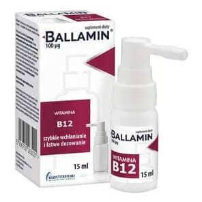 Ballamin, witamina B12 100 mg, aerozol doustny, 15 ml - zdjęcie produktu