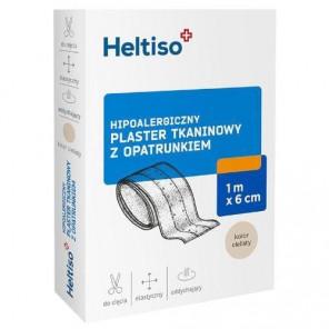 Heltiso, plaster tkaninowy z opatrunkiem 1 m x 6 cm, 1 szt. - zdjęcie produktu