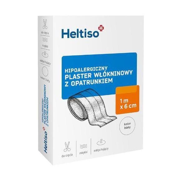Heltiso, plaster włókninowy z opatrunkiem 1 m x 6 cm, 1 szt. Heltiso, plaster włókninowy z opatrunkiem 1 m x 6 cm, 1 szt. - zdjęcie produktu