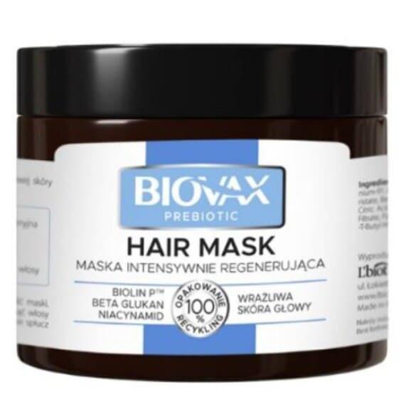Biovax Prebiotic, maska intensywnie regenerująca, wrażliwa skóra głowy, 250 ml - zdjęcie produktu