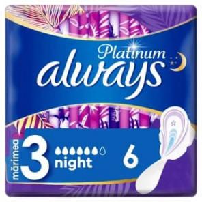 Always Platinum Ultra Night, podpaski, 6 szt. - zdjęcie produktu