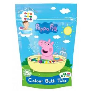 Świnka Peppa, barwiące pastylki do kąpieli, 16 g, 9 szt. - zdjęcie produktu