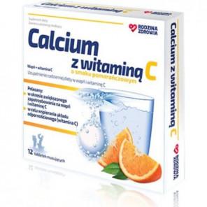 Rodzina Zdrowia Calcium z witaminą C, tabletki musujące, 12 szt. - zdjęcie produktu