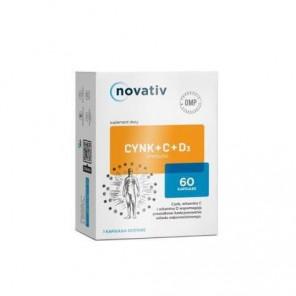 Novativ Cynk+C+D3 immuno, kapsułki, 60 szt. - zdjęcie produktu