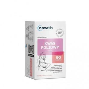 Novativ Kwas foliowy forte, tabletki, 90 szt. - zdjęcie produktu