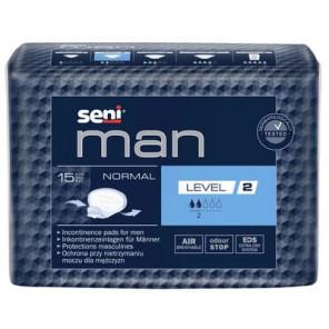 Seni Man, wkładki urologiczne dla mężczyzn, Normal, 19 x 23,5 cm, Level 2, 15 szt. - zdjęcie produktu