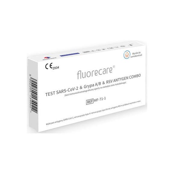 FLUORECARE test antygenowy, Grypa A/B + COVID-19/RSV, Combo, 1 szt. - zdjęcie produktu