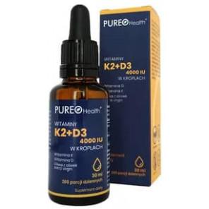 Pureo Health, witaminy K2 + D3, krople, 30 ml - zdjęcie produktu