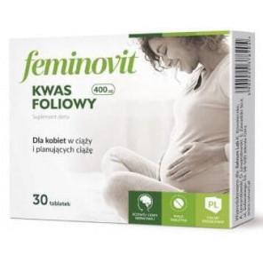 Feminovit Kwas foliowy, tabletki 30 szt. - zdjęcie produktu