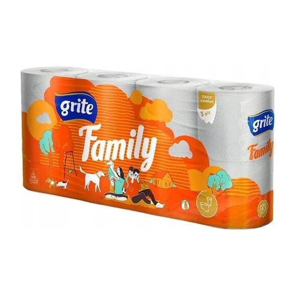 GRITE FAMILY, papier toaletowy, 8 szt. - zdjęcie produktu