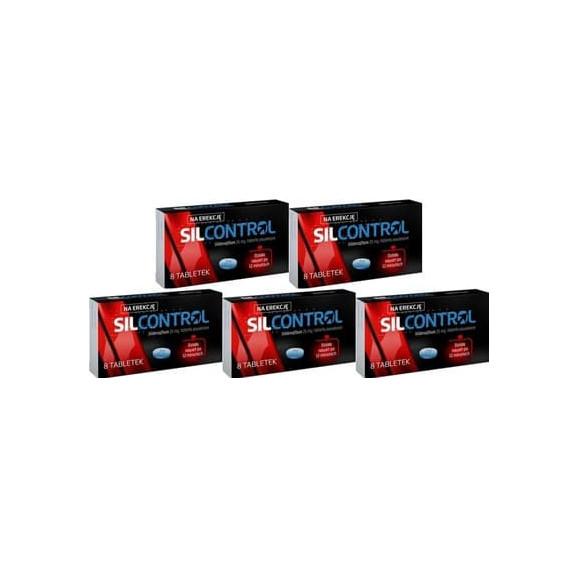 Silcontrol, 25 mg, tabletki powlekane, zestaw 5x 8 szt. Silcontrol, 25 mg, tabletki powlekane, zestaw 5x 8 szt. - zdjęcie produktu