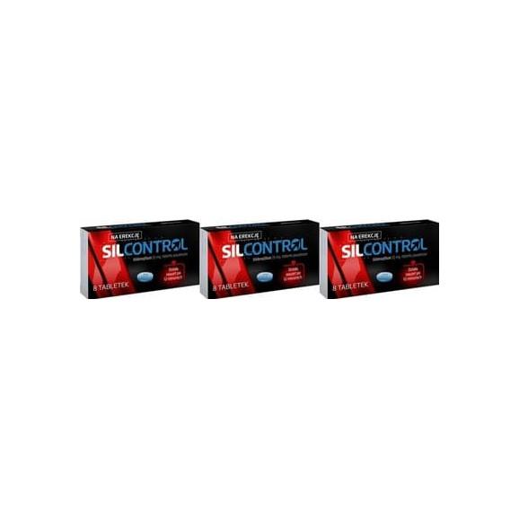 Silcontrol, 25 mg, tabletki powlekane, zestaw 3x 8 szt. - zdjęcie produktu