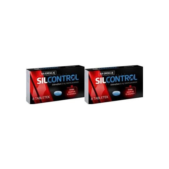 Silcontrol, 25 mg, tabletki powlekane, zestaw 2x 8 szt. - zdjęcie produktu
