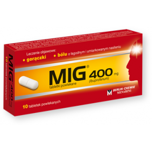 MIG, 400 mg, tabletki powlekane, 10 szt. - zdjęcie produktu