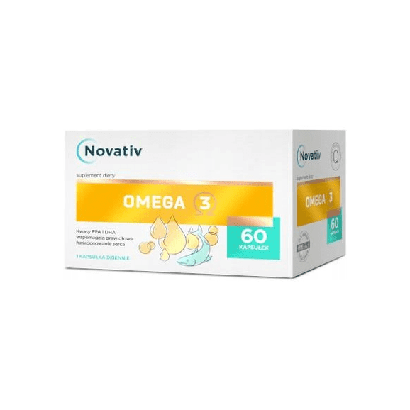 Novativ Omega-3, kapsułki, 60 szt. - zdjęcie produktu