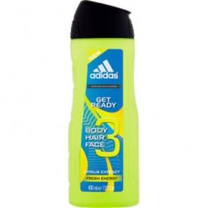 Adidas Get Ready, żel pod prysznic dla mężczyzn 3w1, 400 ml - zdjęcie produktu