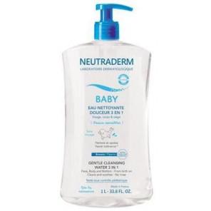 Neutraderm Baby, łagodna woda myjąca 3w1, od urodzenia, 1000 ml - zdjęcie produktu