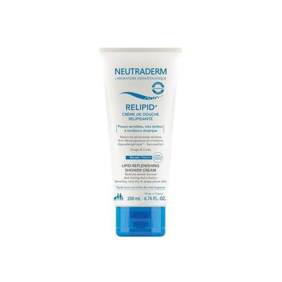 Neutraderm Relipid+, krem do mycia twarzy i ciała, skóra wrażliwa, bardzo sucha i atopowa, 200 ml - zdjęcie produktu