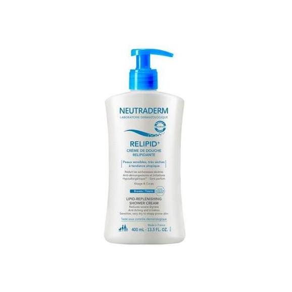 Neutraderm Relipid+, krem do mycia twarzy i ciała, skóra wrażliwa, bardzo sucha i atopowa, 400 ml - zdjęcie produktu