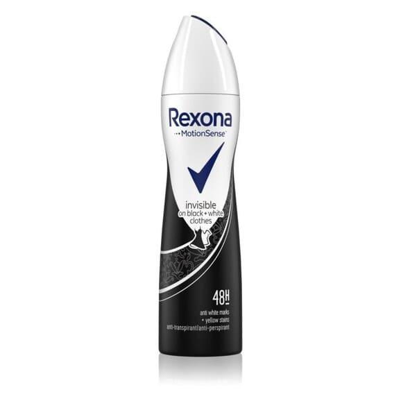 Rexona Invisible On Black+White Clothes, antyperspirant w sprayu dla kobiet, 150 ml - zdjęcie produktu