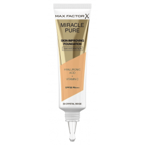 Max Factor Miracle Pure, podkład poprawiający kondycję skóry, SPF 30, 33 CRYSTAL BEIGE, 30 ml - zdjęcie produktu
