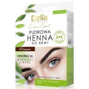Delia Cosmetics, pudrowa henna do brwi, brązowa, 4 g - zdjęcie produktu