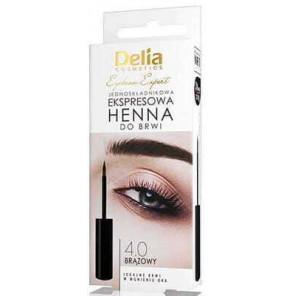 Delia Cosmetics, ekspresowa henna do brwi, brązowa, 6 ml - zdjęcie produktu