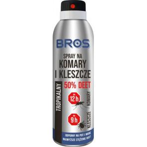 Bros, spray na komary i kleszcze, 50% DEET, 180 ml - zdjęcie produktu
