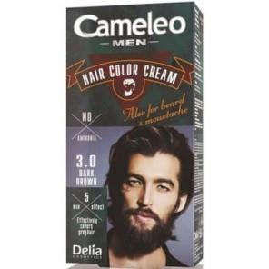 Cameleo Men Hair Color Cream, farba do włosów, brody i wąsów, 3.0 Dark Brown, 30 ml - zdjęcie produktu