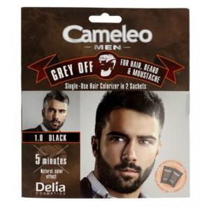 Cameleo Men Grey Off, farba do włosów, brody i wąsów, 1.0 Black, 2 x 15 ml - zdjęcie produktu